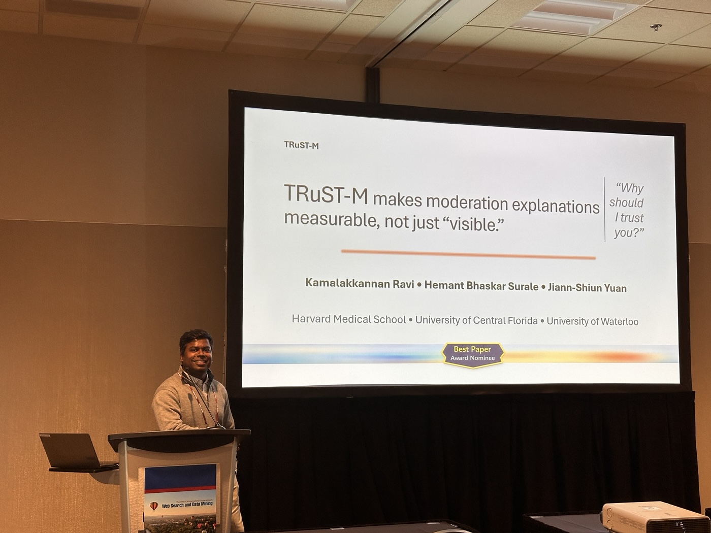 Talk at ACM WSDM 2026